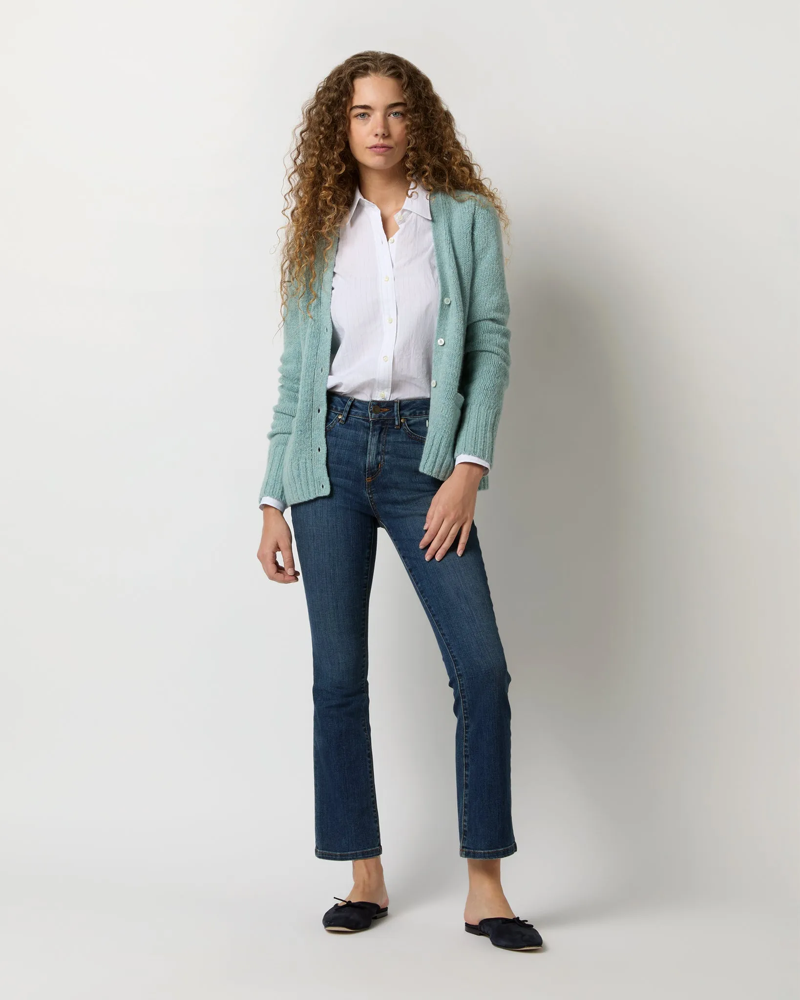 Aveline Cardigan in Mist Donegal Cashmere