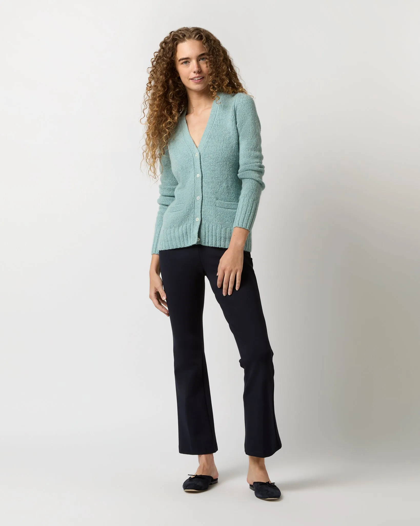 Aveline Cardigan in Mist Donegal Cashmere