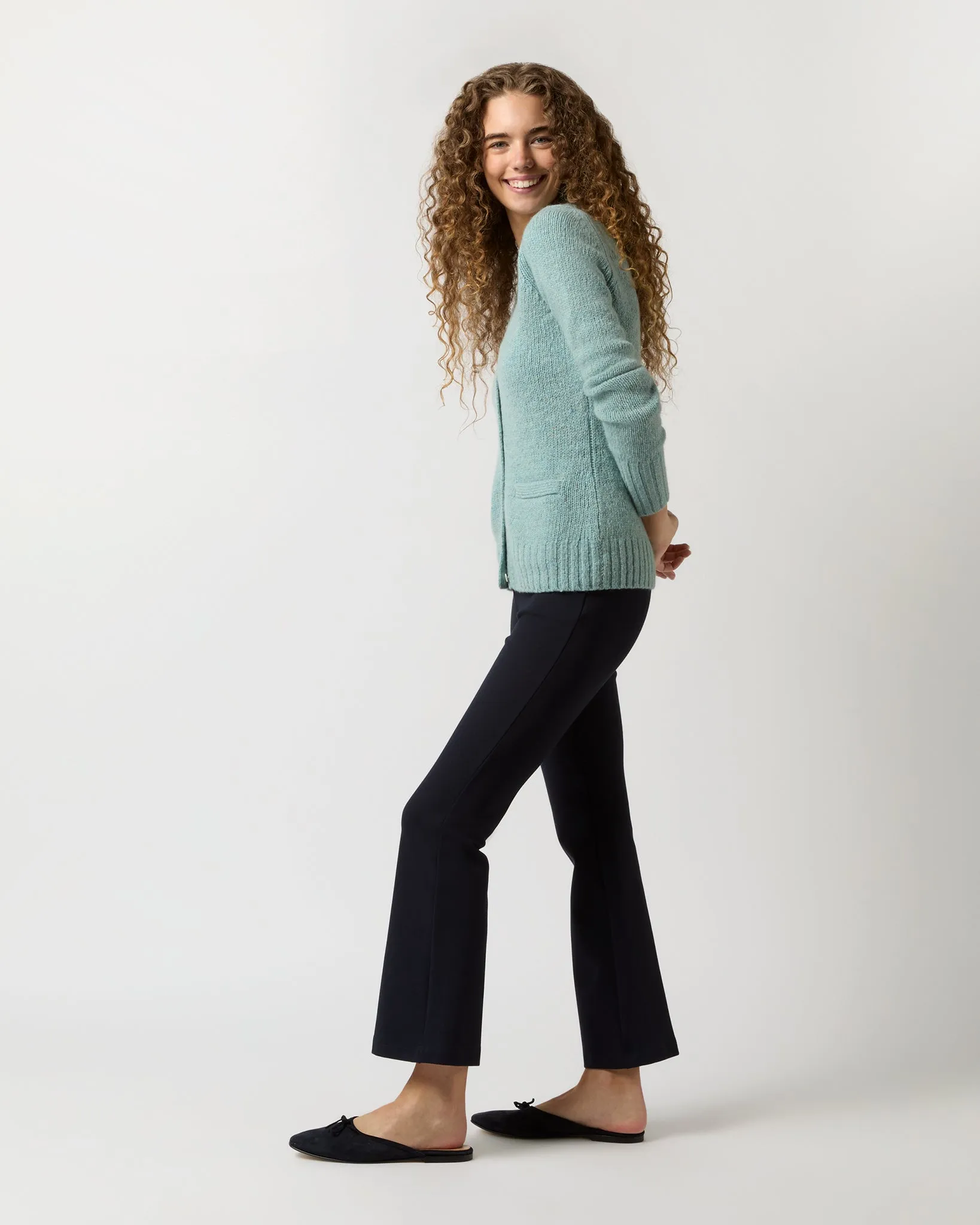 Aveline Cardigan in Mist Donegal Cashmere