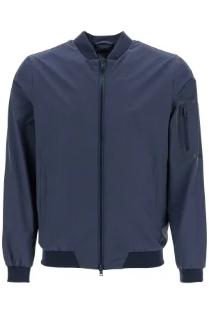 bomber in poliestere blu scuro con gore windstopper impermeabile GI000457U 11106 BLU
