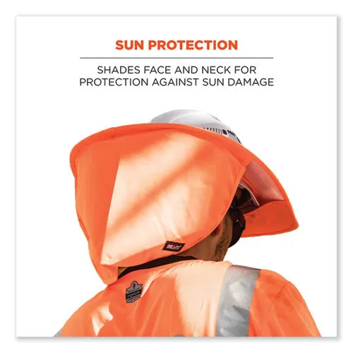 Chill-its 6660 Hard Hat Brim   Neck Shade, 19.5 X 9.75, Orange