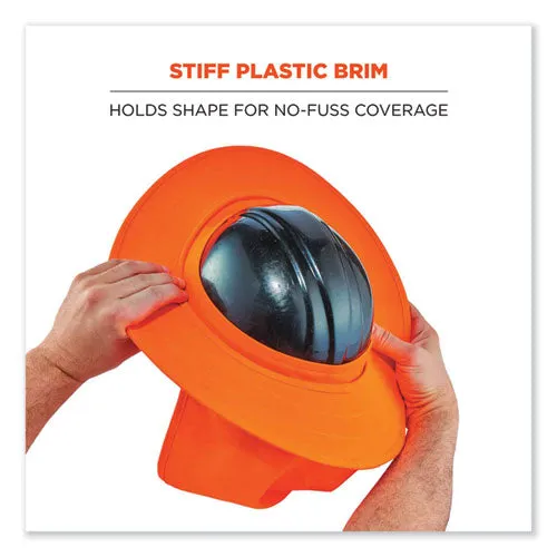 Chill-its 6660 Hard Hat Brim   Neck Shade, 19.5 X 9.75, Orange