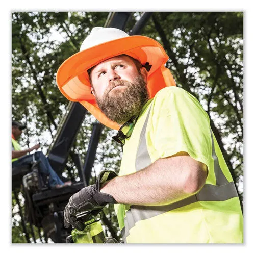 Chill-its 6660 Hard Hat Brim   Neck Shade, 19.5 X 9.75, Orange