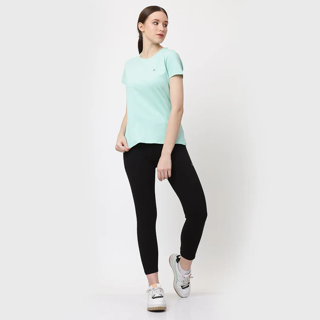 Crew Neck Solid T-Shirt - Macha Green