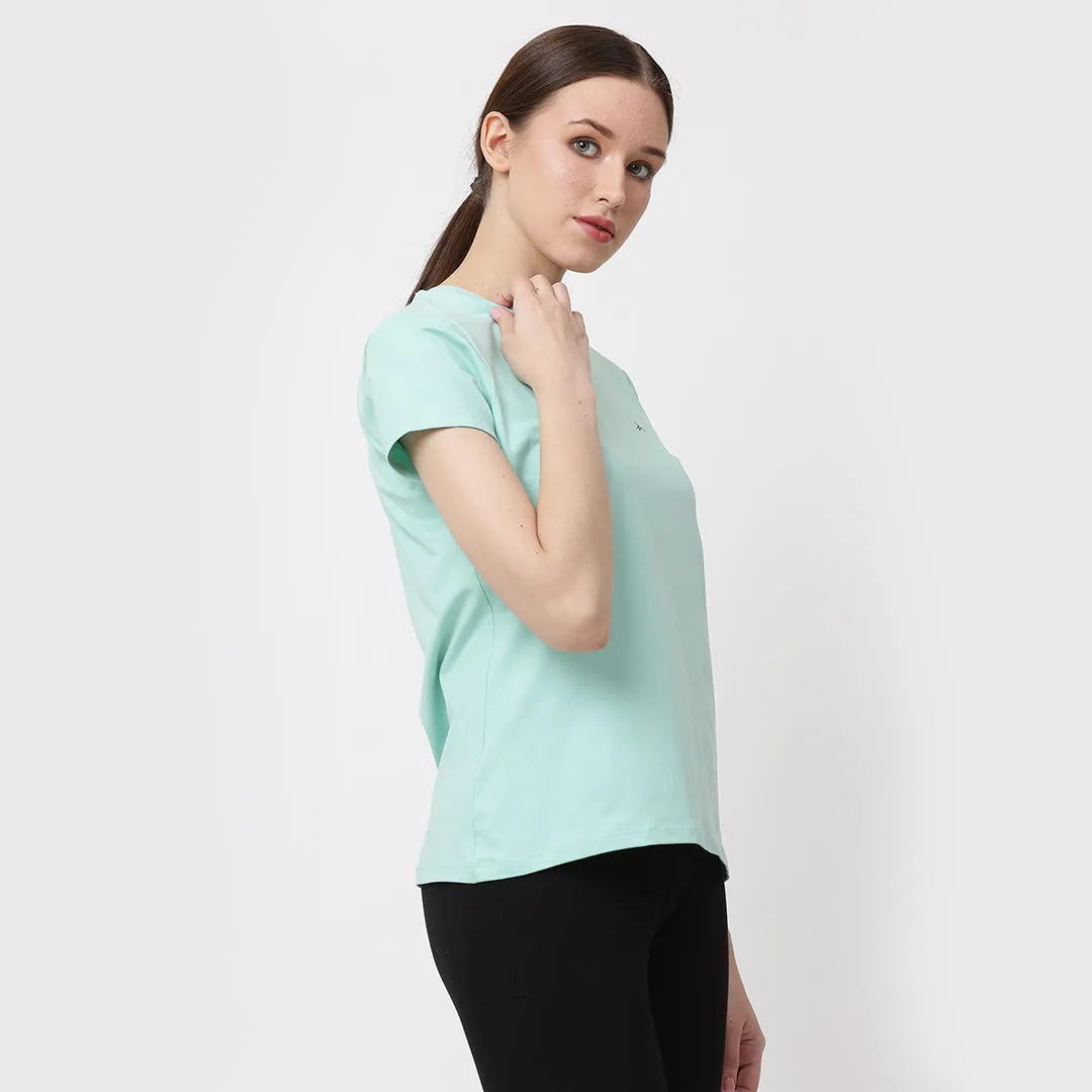 Crew Neck Solid T-Shirt - Macha Green