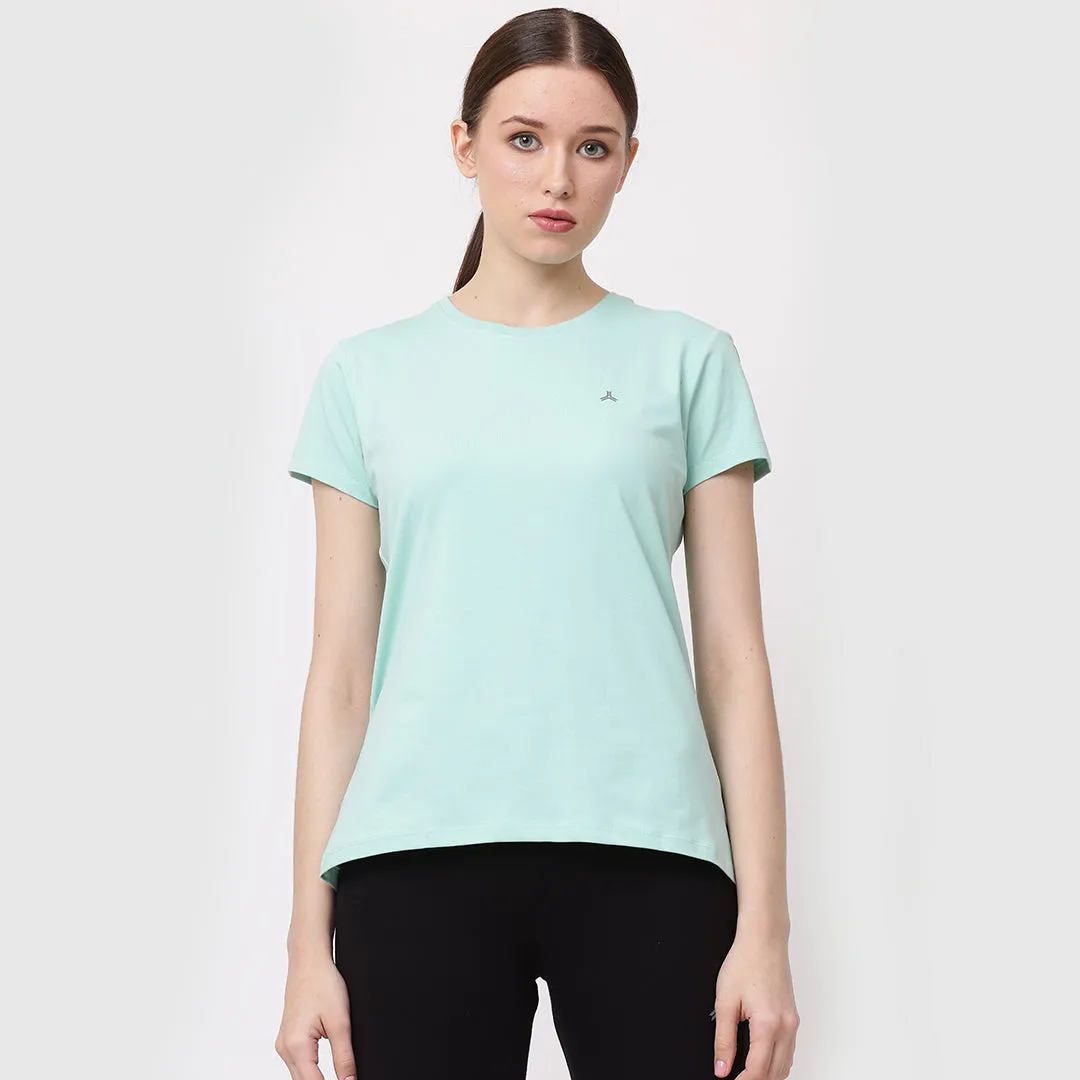Crew Neck Solid T-Shirt - Macha Green