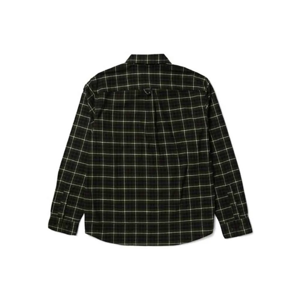 Huf Modal L/S Plaid Shirt - Olive