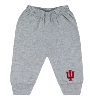 Indiana University Baby Sweatpants in Heather Grey