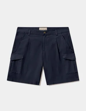 James Canvas Cargo Short in Navy