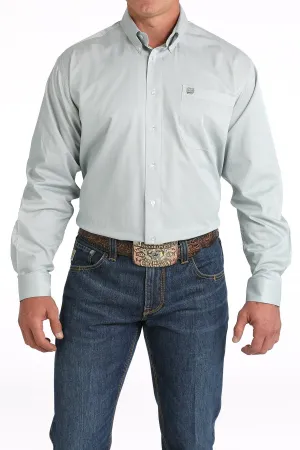 Men's TENCEL Micro-Stripe Print Button-Down Western Shirt - Green/White - (MTW1105814)