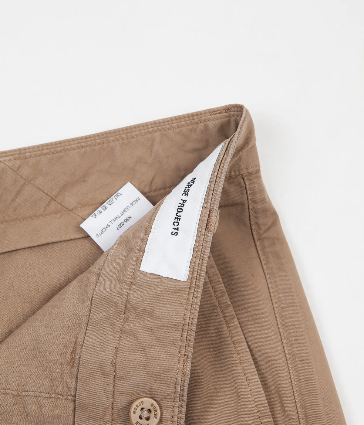 Norse Projects Aros Light Twill Shorts - Utility Khaki