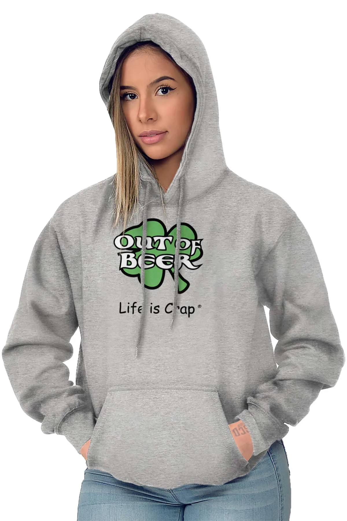Out Of Beer Shamrock Hoodie
