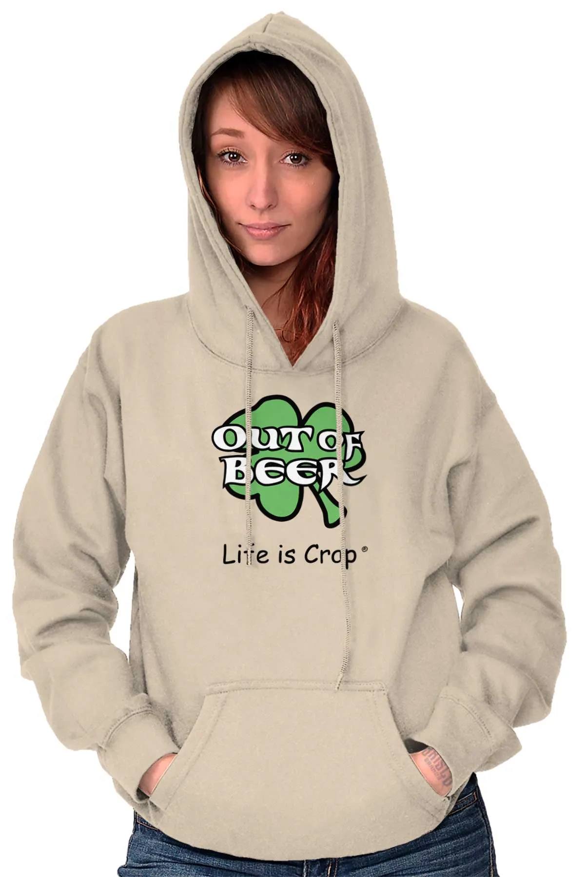 Out Of Beer Shamrock Hoodie