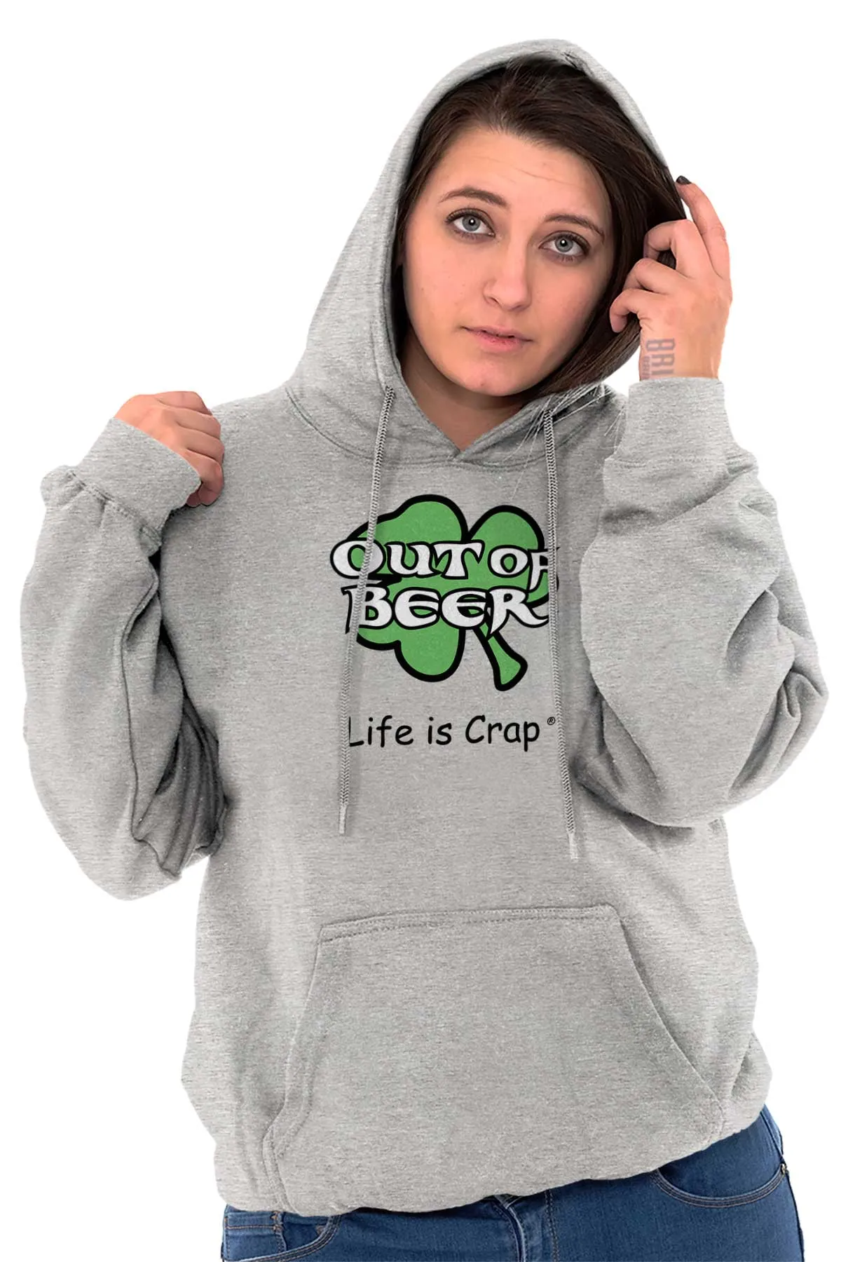 Out Of Beer Shamrock Hoodie