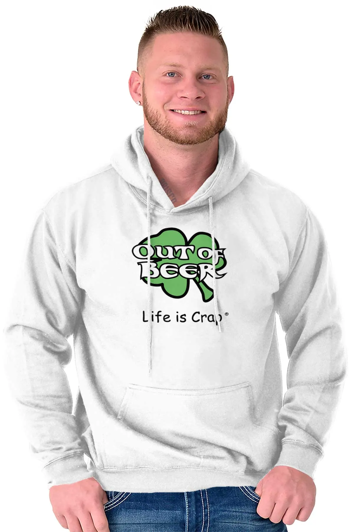 Out Of Beer Shamrock Hoodie