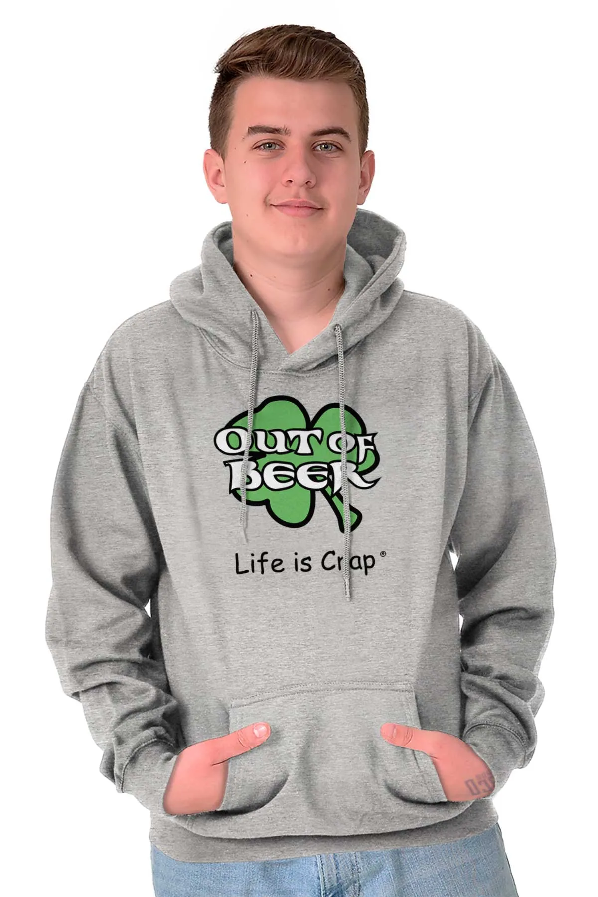 Out Of Beer Shamrock Hoodie