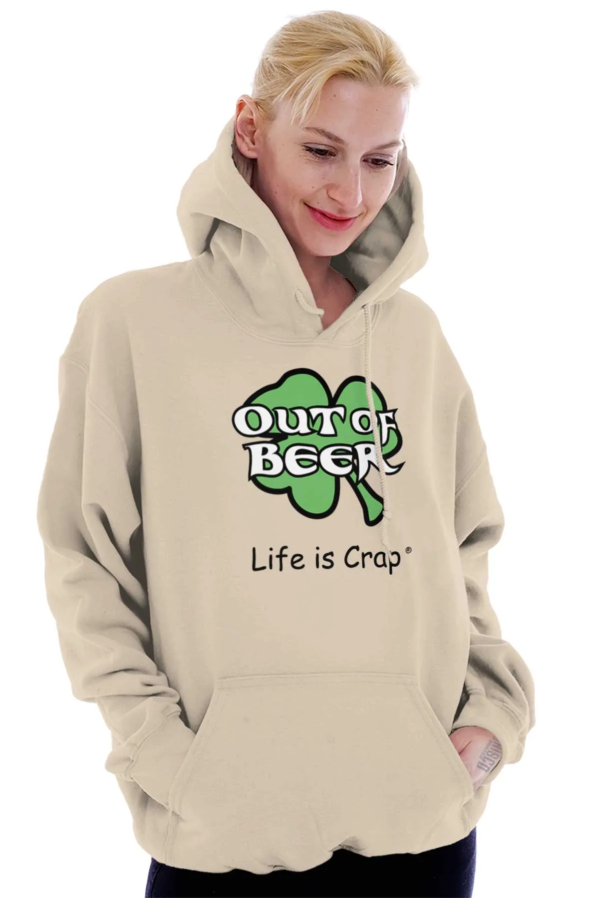 Out Of Beer Shamrock Hoodie