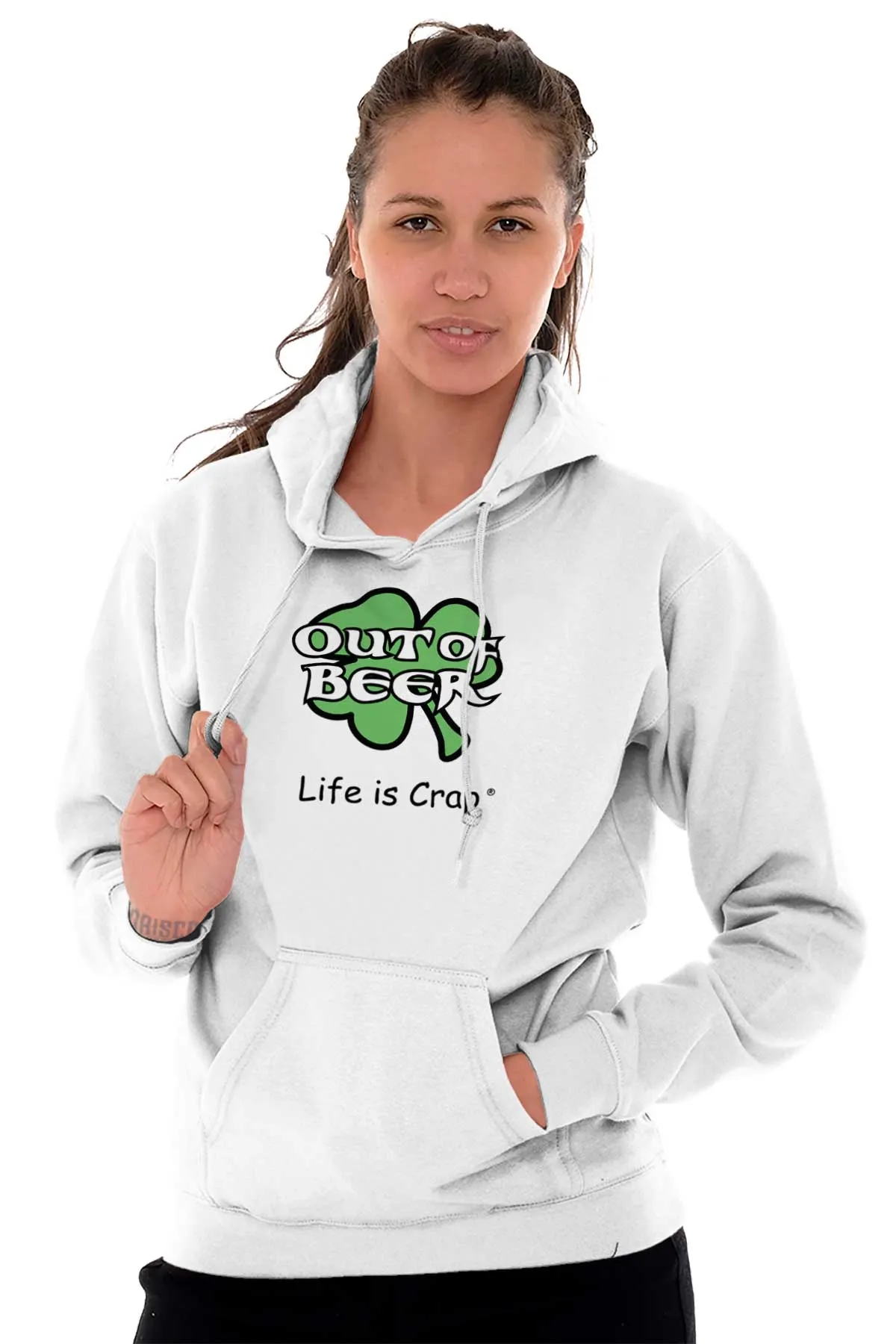 Out Of Beer Shamrock Hoodie