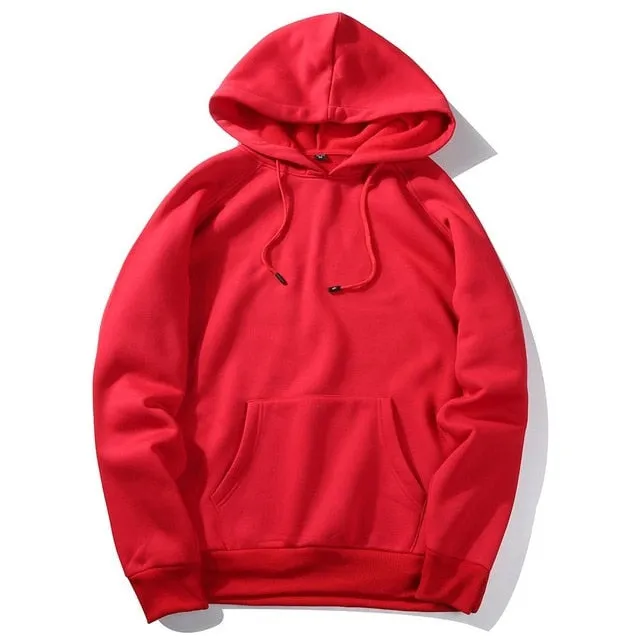 Warm Fleece Hoodies Men Sweatshirts